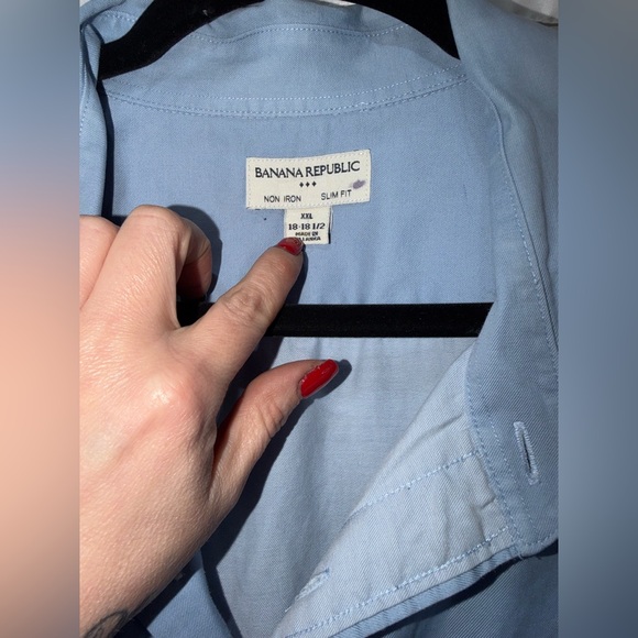 2/$15 Men's Light Blue Dress casual button up long sleeve shirt - Picture 2 of 5